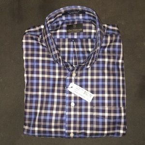 Allen Edmonds Cotton Botton Down Plaid Dress Shirt
